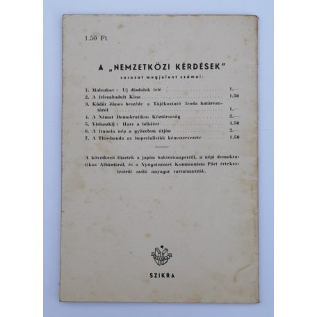 A Tito-banda az imperialisták kémszervezete