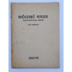   Időszerű versek kultúrcsoportok részére [Propaganda brosúra.]