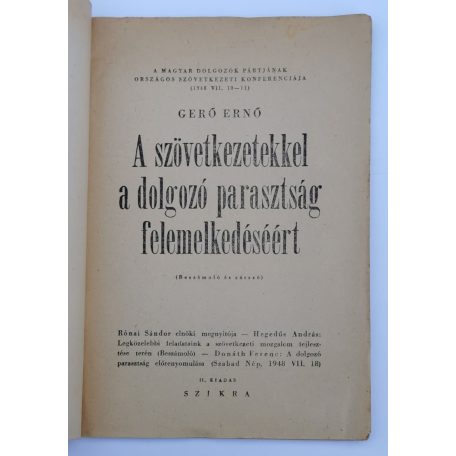 Szövetkezetekkel a dolgozó parasztság felemelkedéséért