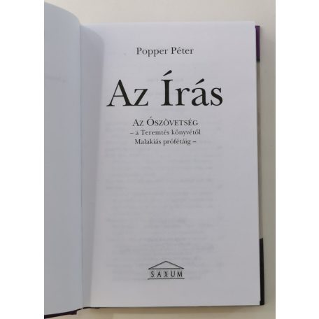 Popper Péter: Az Írás – Az Ószövetség