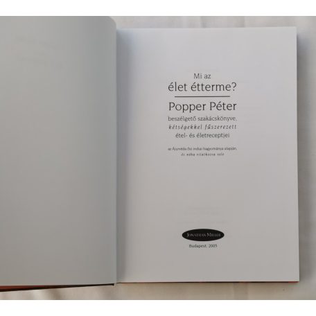 Popper Péter: Mi az élet étterme?