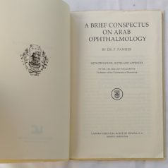 P. Pansier, Dr.: A Brief Conspectus on Arab Ophthalmology