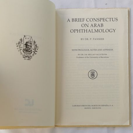 P. Pansier, Dr.: A Brief Conspectus on Arab Ophthalmology