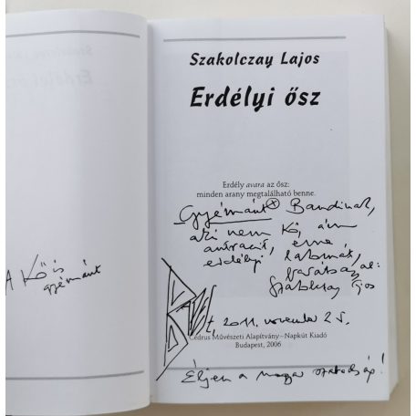 Szakolczay Lajos: Erdélyi ősz (Dedikált!)
