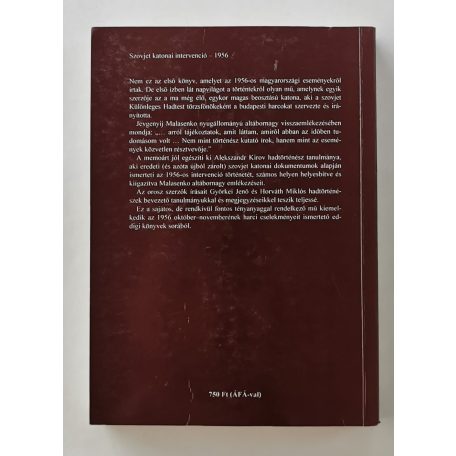 Györkei Jenő – Horváth Miklós: Szovjet katonai intervenció 1956 (Dedikált!)