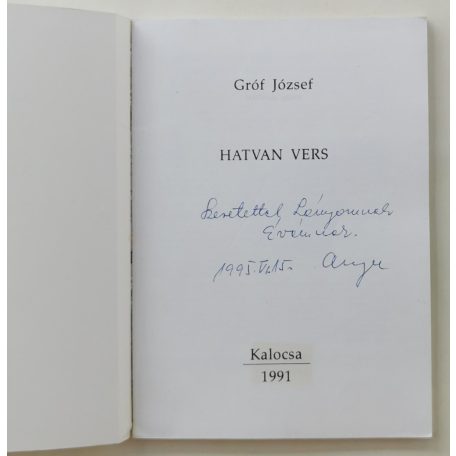 Gróf József: Hatvan vers 