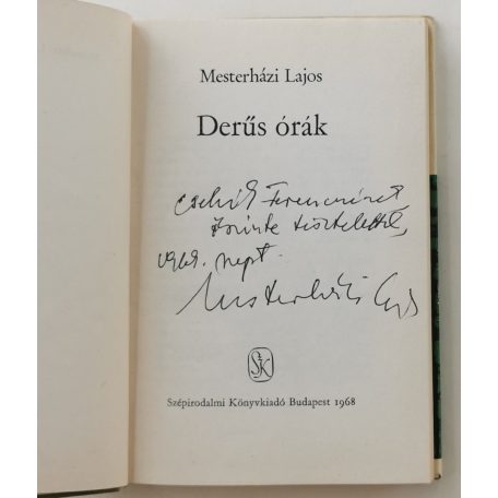Mesterházi Lajos: Derűs órák (Dedikált!)