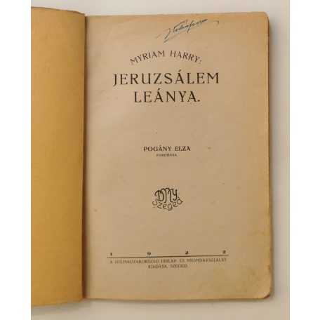 Myriam Harry: Jeruzsálem leánya