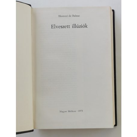 Honoré de Balzac: Elveszett illúziók (Bibliofil sorszámozott bőrkötés, Helikon Klasszikusok!)
