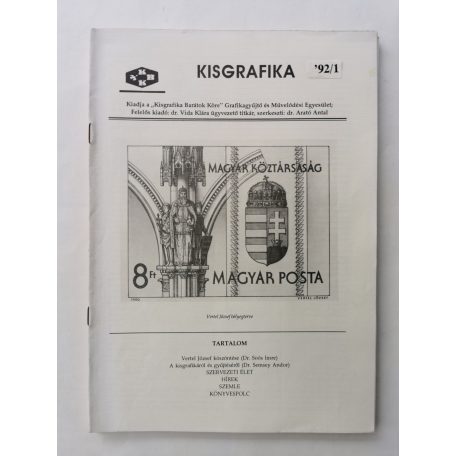Arató Antal, Dr. (szerk.): Kisgrafika 31. évf. 1-4. sz. 1992