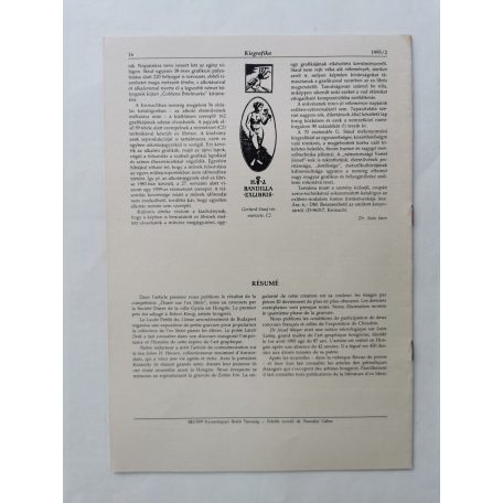 Arató Antal, Dr. (szerk.): Kisgrafika 34. évf. 1-4. sz. 1995