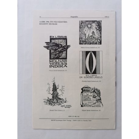 Arató Antal, Dr. (szerk.): Kisgrafika 34. évf. 1-4. sz. 1995