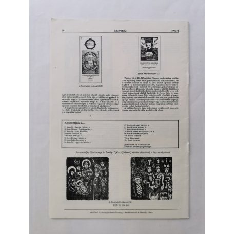 Arató Antal, Dr. (szerk.): Kisgrafika 36. évf. 1-4. sz. + Különszám 1997