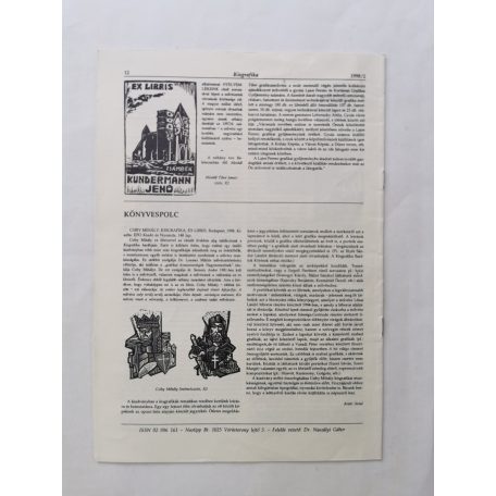 Arató Antal, Dr. (szerk.): Kisgrafika 37. évf. 1-4. sz. 1998