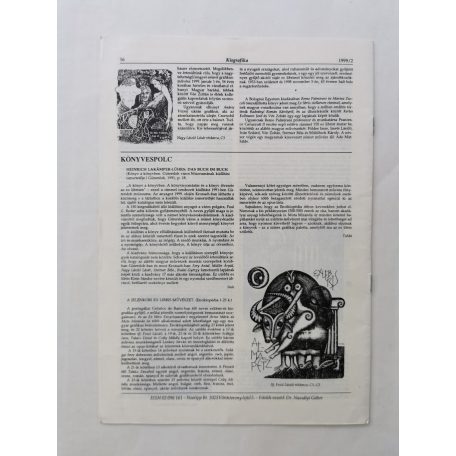 Arató Antal, Dr. (szerk.): Kisgrafika 38. évf. 1-4. sz. 1999