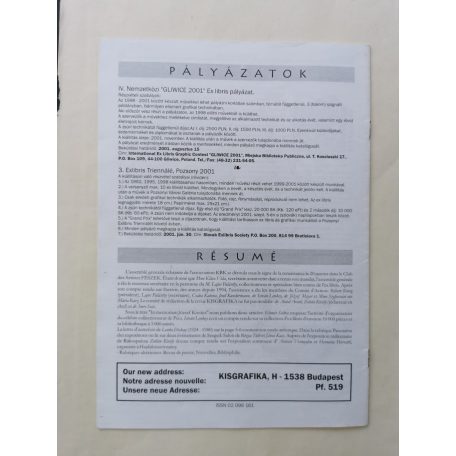 Arató Antal, Dr. (szerk.): Kisgrafika 40. évf. 1-4. sz. 2001