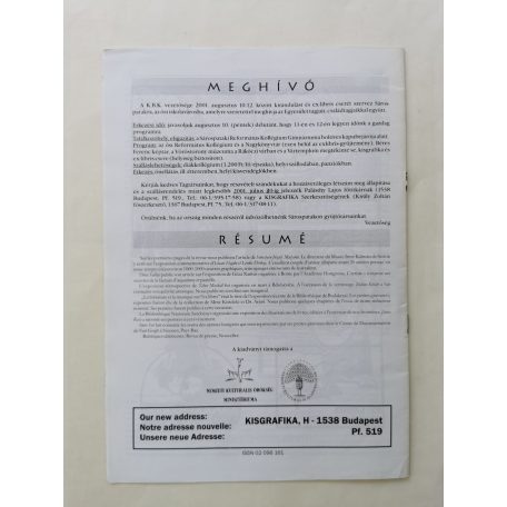 Arató Antal, Dr. (szerk.): Kisgrafika 40. évf. 1-4. sz. 2001