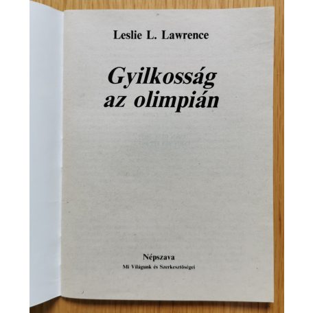 Leslie L. Lawrence: Gyilkosság az olimpián 