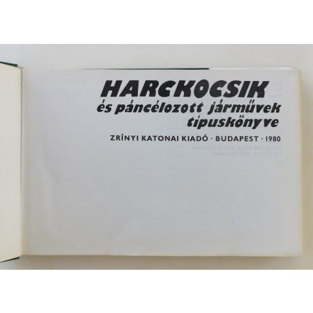 Poór István (szerk.): Harckocsik és páncélozott járművek típuskönyve