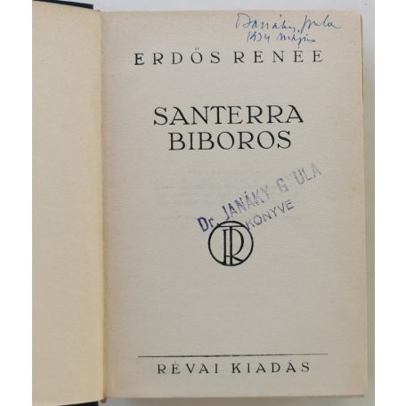 Erdős Renée: Santerra bíboros I-II. (egybekötve)