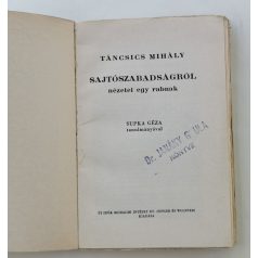Táncsics Mihály: Sajtószabadságról nézetei egy rabnak