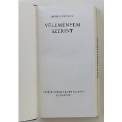 Nemes György: Véleményem szerint