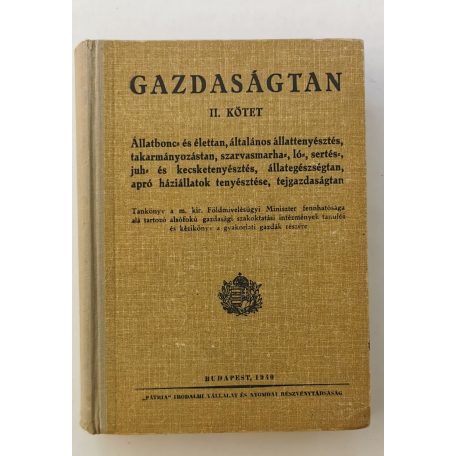 Gazdaságtan II. - Általános állattenyésztés, takarmányozástan