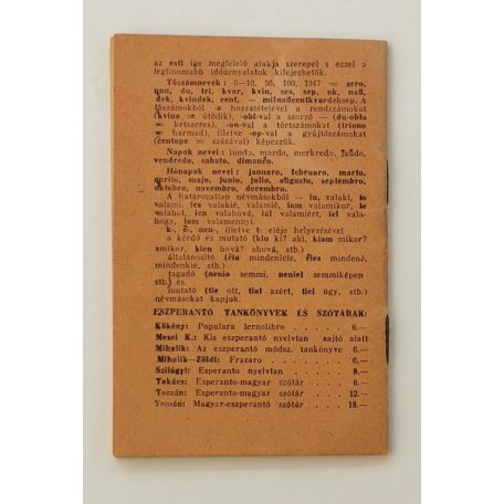 Schatz Róbert, Dr. (szerk.): Kis magyar-eszperantó szótár