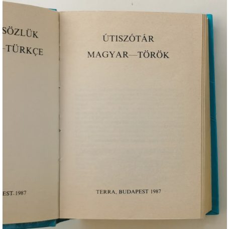 Dávid Géza (szerk.): Török-magyar, magyar-török útiszótár