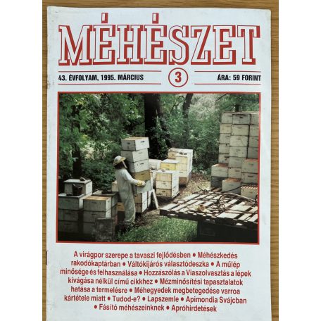 Méhészet 1995.  XLIII. évfolyam 1-12. szám (12 db)