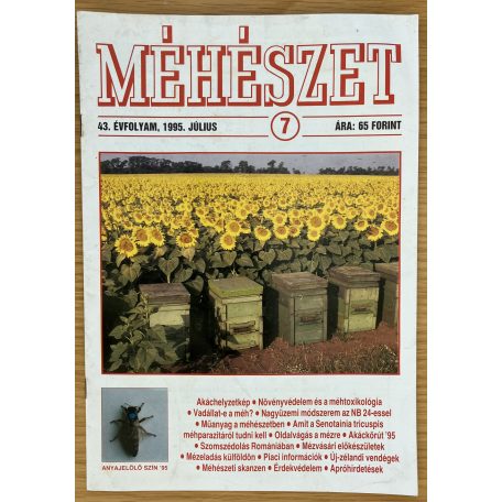 Méhészet 1995.  XLIII. évfolyam 1-12. szám (12 db)