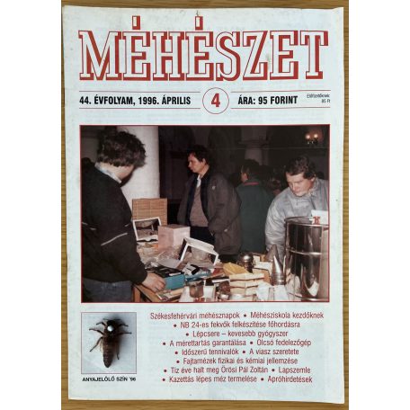 Méhészet 1996.  XLIV. évfolyam 1-8. szám (8 db)