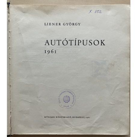 Liener György: Autótípusok - 1961