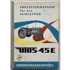 Utos-45 E típusú traktor német nyelvű bemutató kötet (Einsatzteilkatalog für den schlepper Utos-45 E)