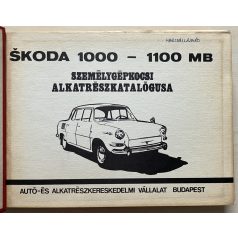 Skoda 1000-1100 MB személygépkocsi alkatrészkatalógusa