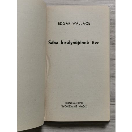 Edgar Wallace: Sába királynőjének öve