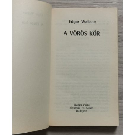Edgar Wallace: A Vörös kör