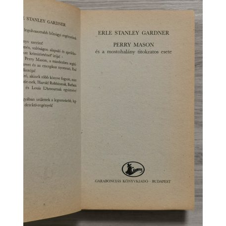 Erle Stanley Gardner: Perry Mason és a mostohalány titokzatos esete