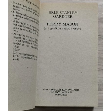 Erle Stanley Gardner: Perry Mason és a gyilkos csapda esete