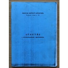 Utasítás a vitorlázórepülések végrehajtására