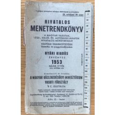 HIvatalos menetrend 1953