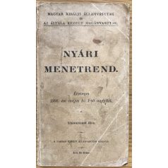   Magyar Királyi Államvasutak Nyári menetrend 1906. májustól