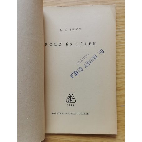 C. G. Jung: Föld és lélek (első magyarnyelvű kiadás)