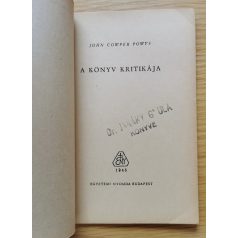 John Cowper Powys: A könyv kritikája