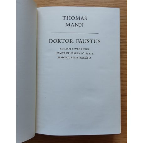 Thomas Mann: Doktor Faustus (Számozott)