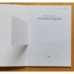 Madersprach Károlyné: Emlékirat töredék