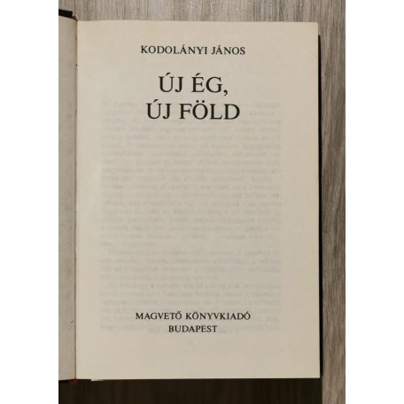 Kodolányi János: Új ég, új föld