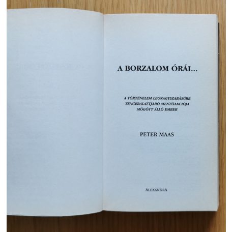 Peter Maas: A borzalom órái
