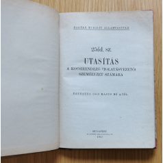   Magyar Királyi Államvasutak: Utasítás a kocsirendező (tolatásvezető) személyzet számára 1942.