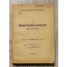 Magyar Királyi Államvasutak: A menetrendfüggelék zárt táblázatai 1943. szeptember